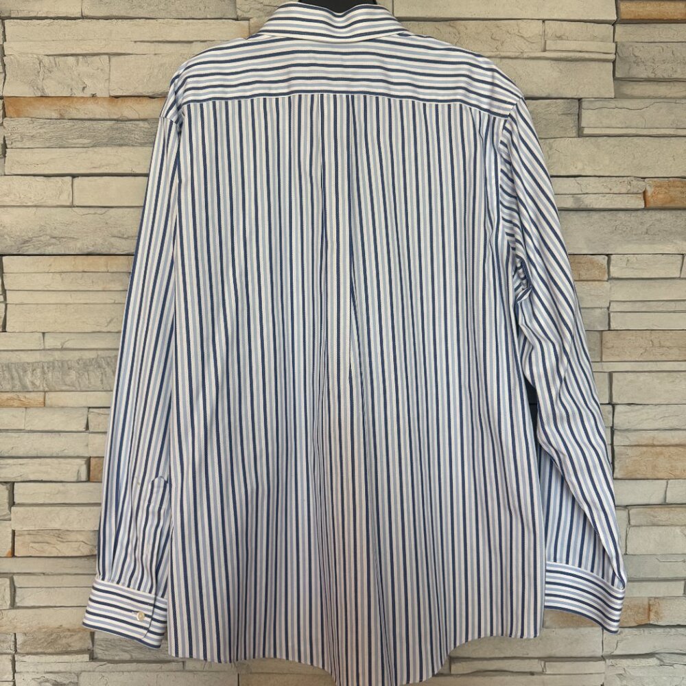 3/$20, Denver Hayes Men's Long Sleeve Button-up Striped Shirt, 100% Cotton XL - Picture 8 of 13